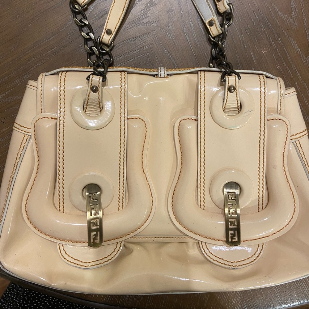 Fendi Patent Chain Shoulder Bag